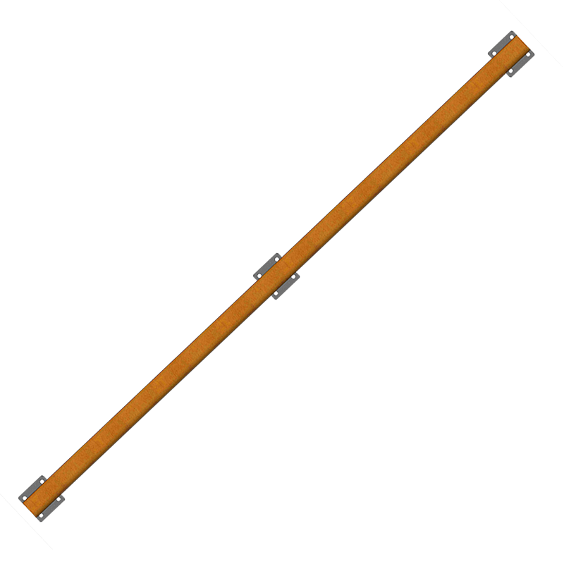 Handlauf für Stahlpfosten in Mahagoni 199 cm