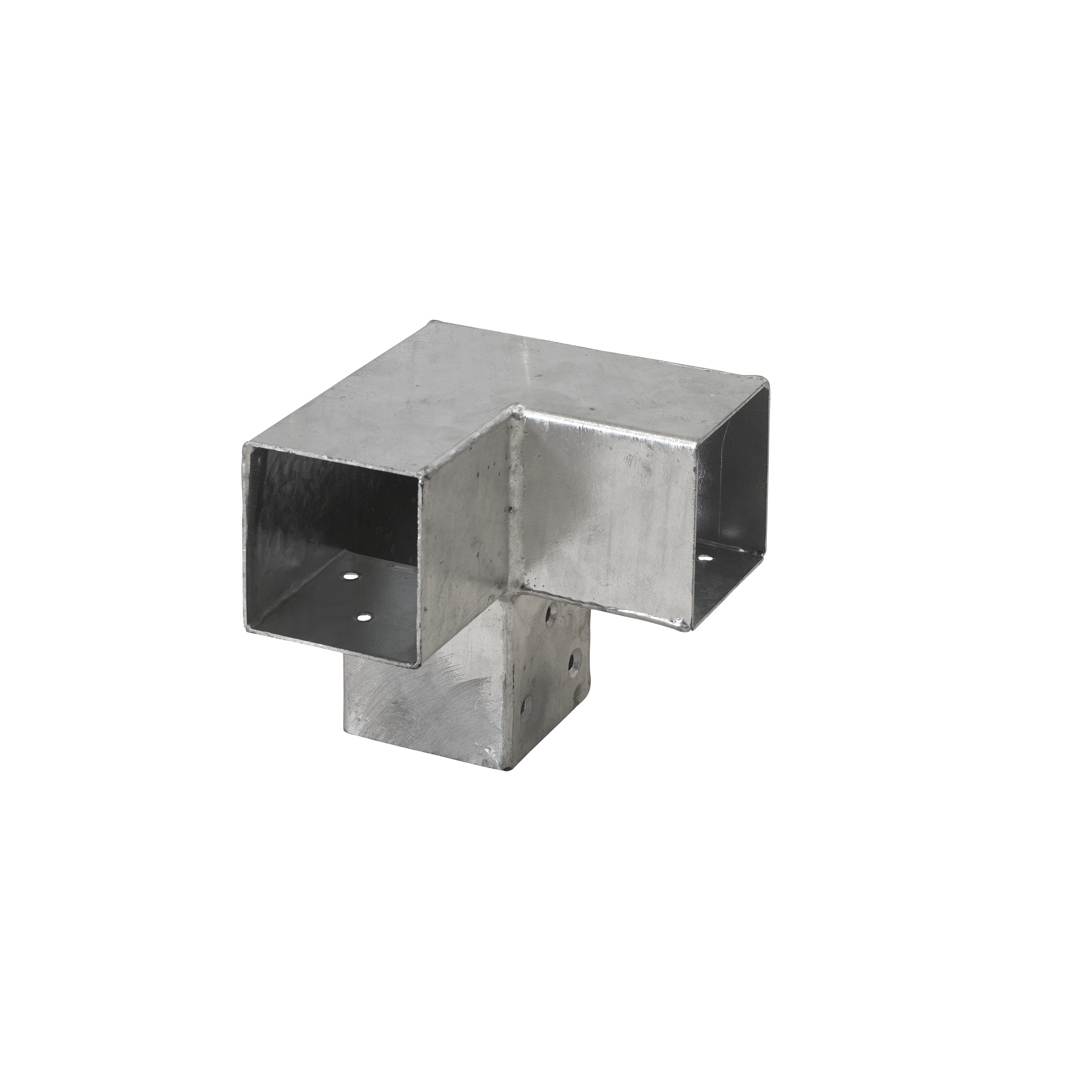Cubic Doppel-Eckbeschlag für Holzpfosten 7x7 cm