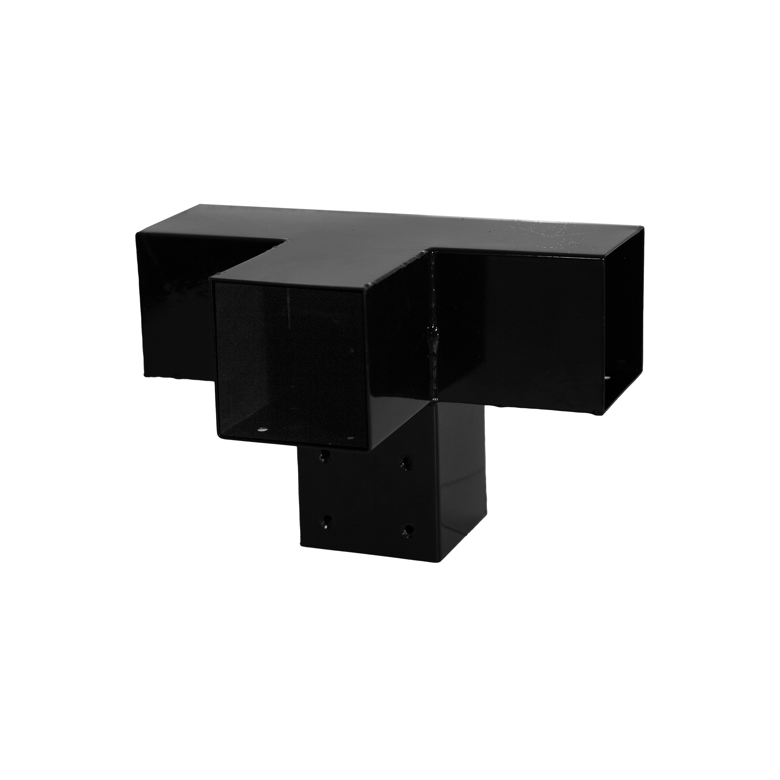 Cubic Verlängerbeschlag Doppel für 9x9 cm Pfosten Schwarz