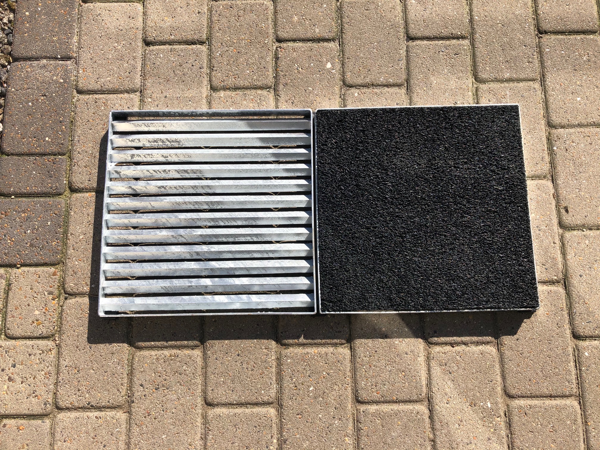 Cubic Fußabtreter 40x80 cm- Höhe 3,5 cm inkl. Kunststoffmatte Schwarz