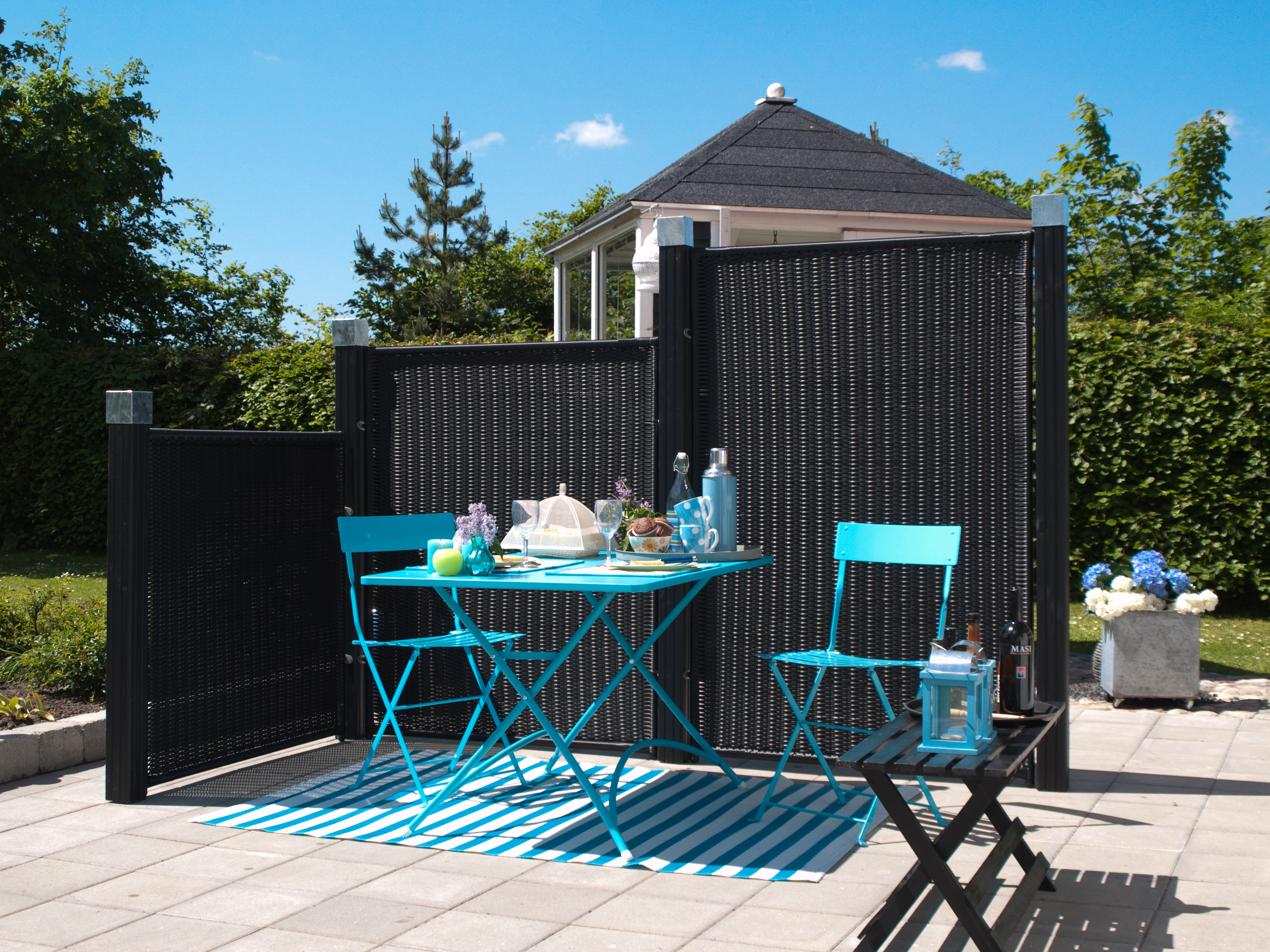 Trend Zaun Polyrattan 115x110 cm