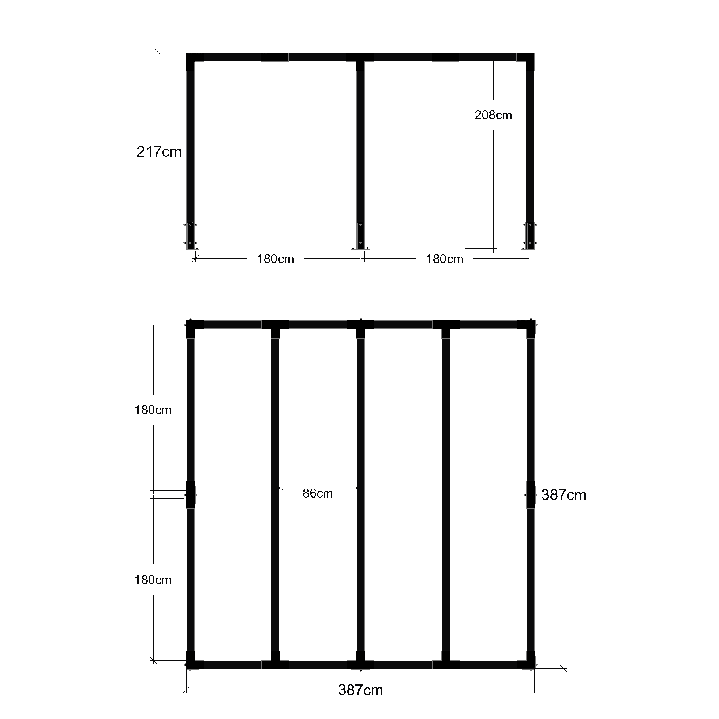 Cubic Pergola Schwarz