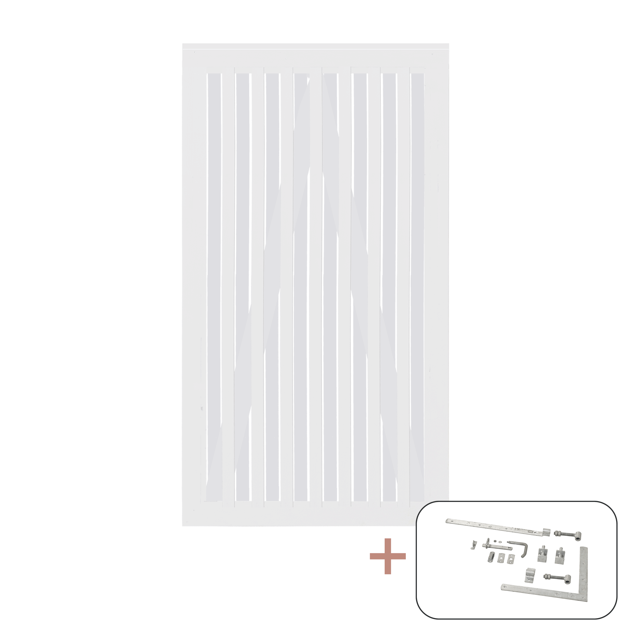 Nagano Einzeltor inkl. Beschläge 100x180 cm Weiß