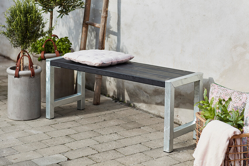 Cafébank 127 cm Schwarz