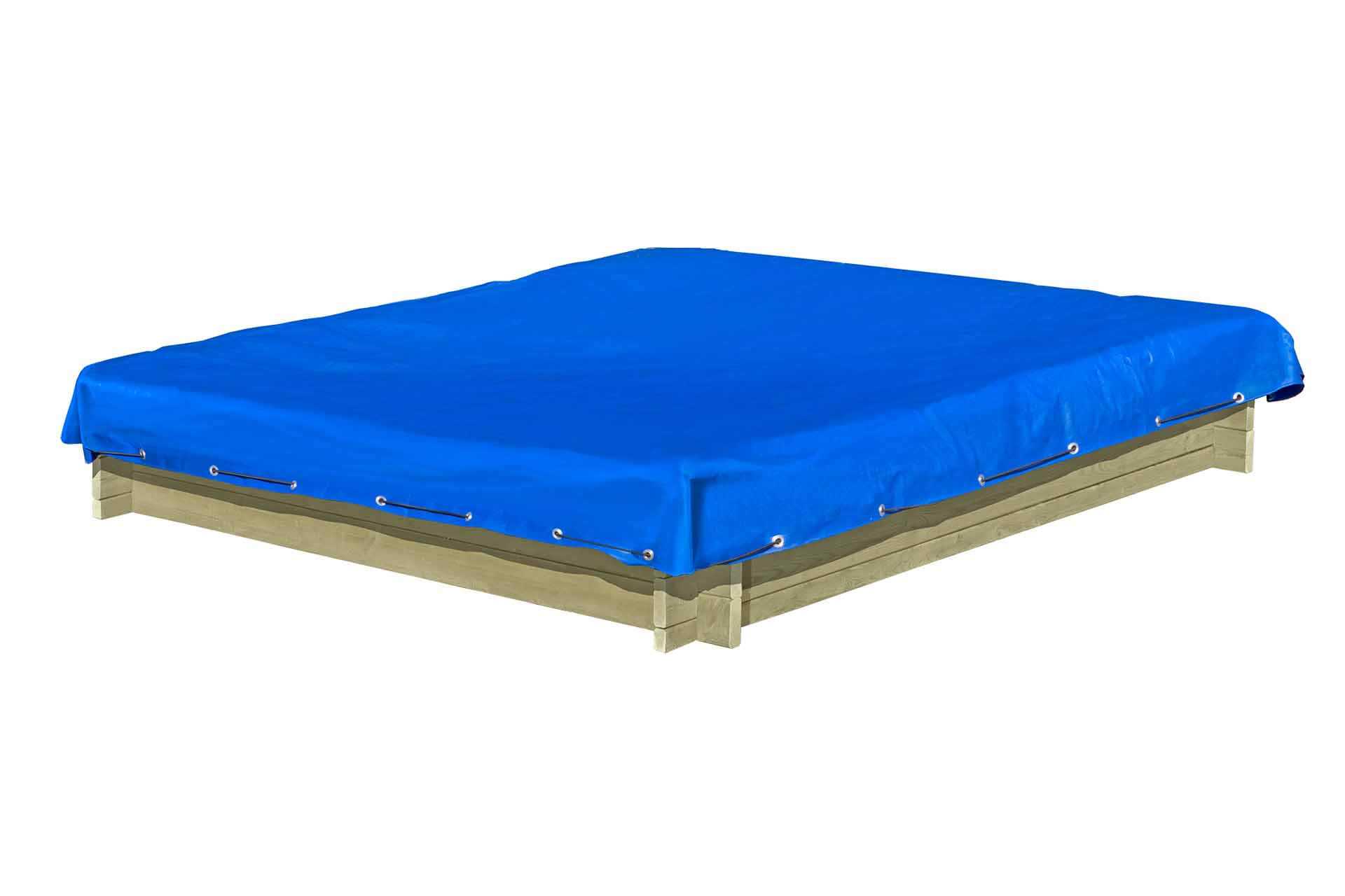 Sandkasten PAULO 180 x 180 cm, kdi , mit Abdeckplane Blau