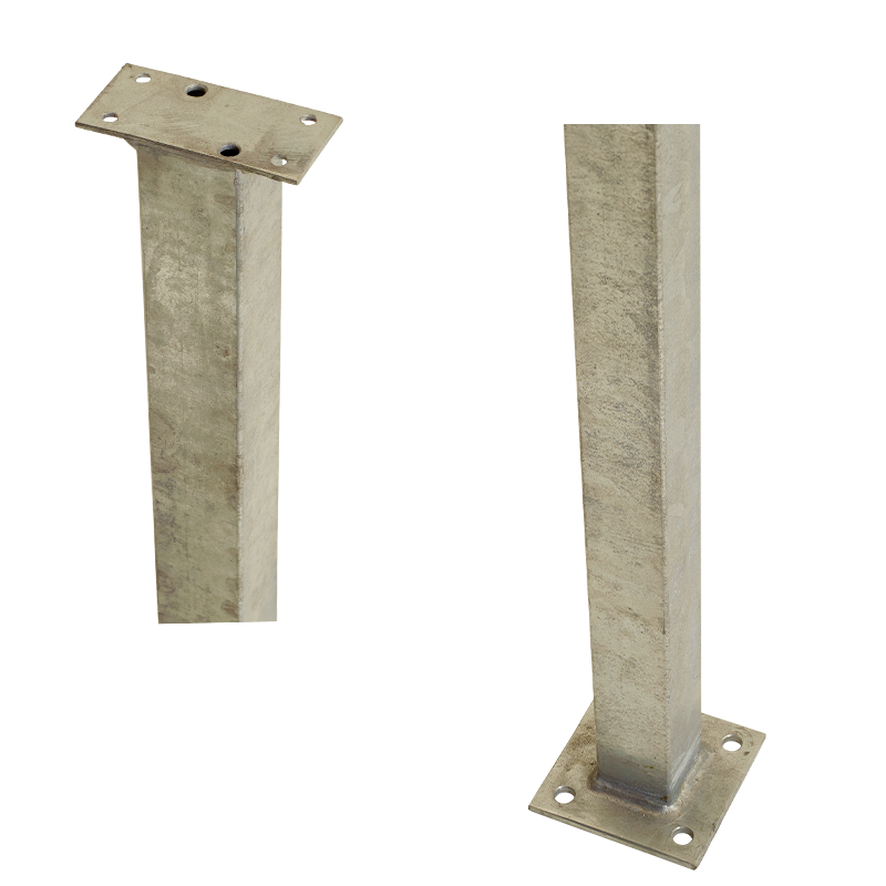 Stahlpfosten mit Fuß für Handlauf 4,5x4,5x103,3 cm