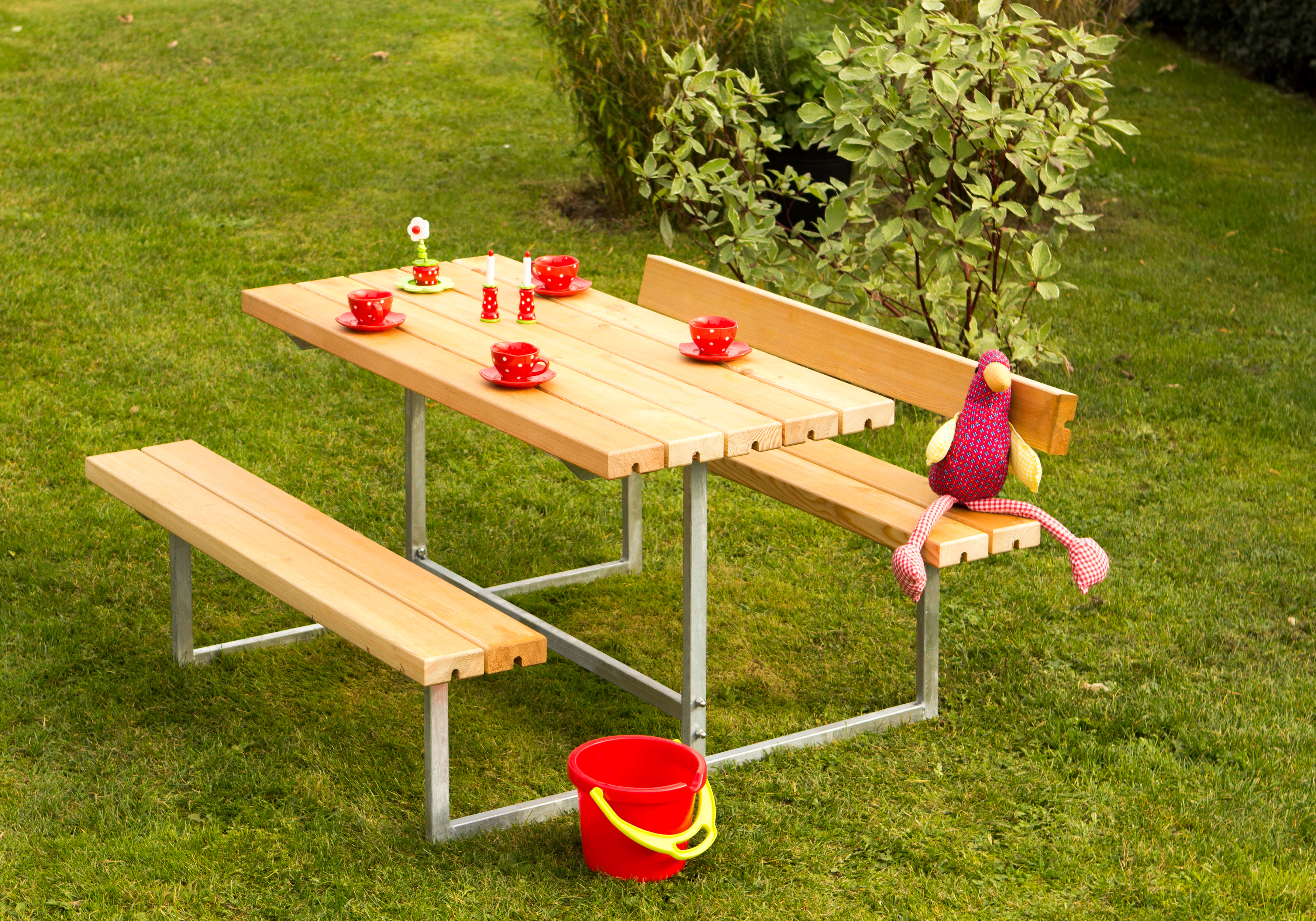 Basic Kinder Kombimöbel mit 2 Rückenlehnen Lärche