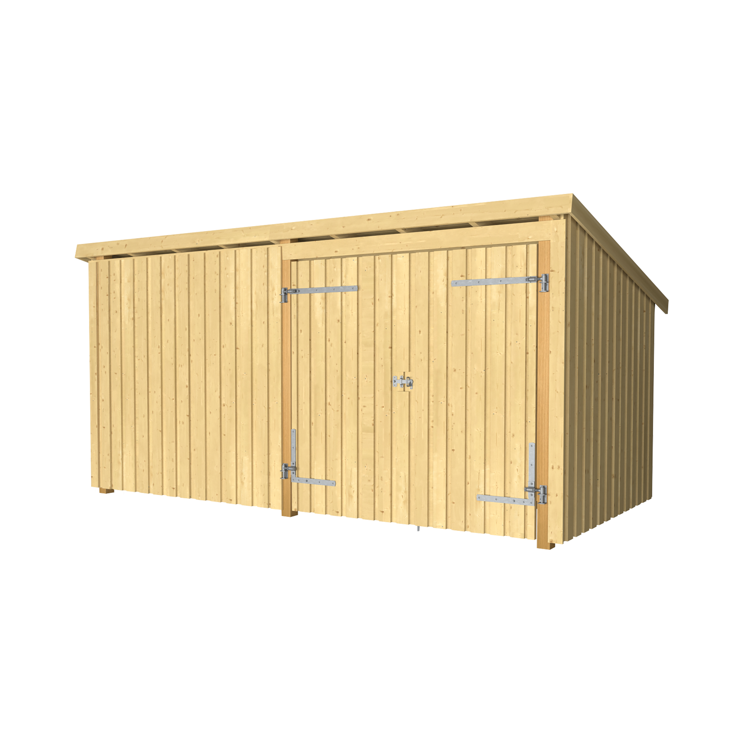 Nordic Multi Gartenhaus 2 Module Doppeltür & Fassade 9,5 m² unbehandelt
