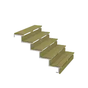 Terrassentreppe mit verzinkten Stahlwangen - 5 Stufen - Breite 120 cm - Schritttiefe 25 cm