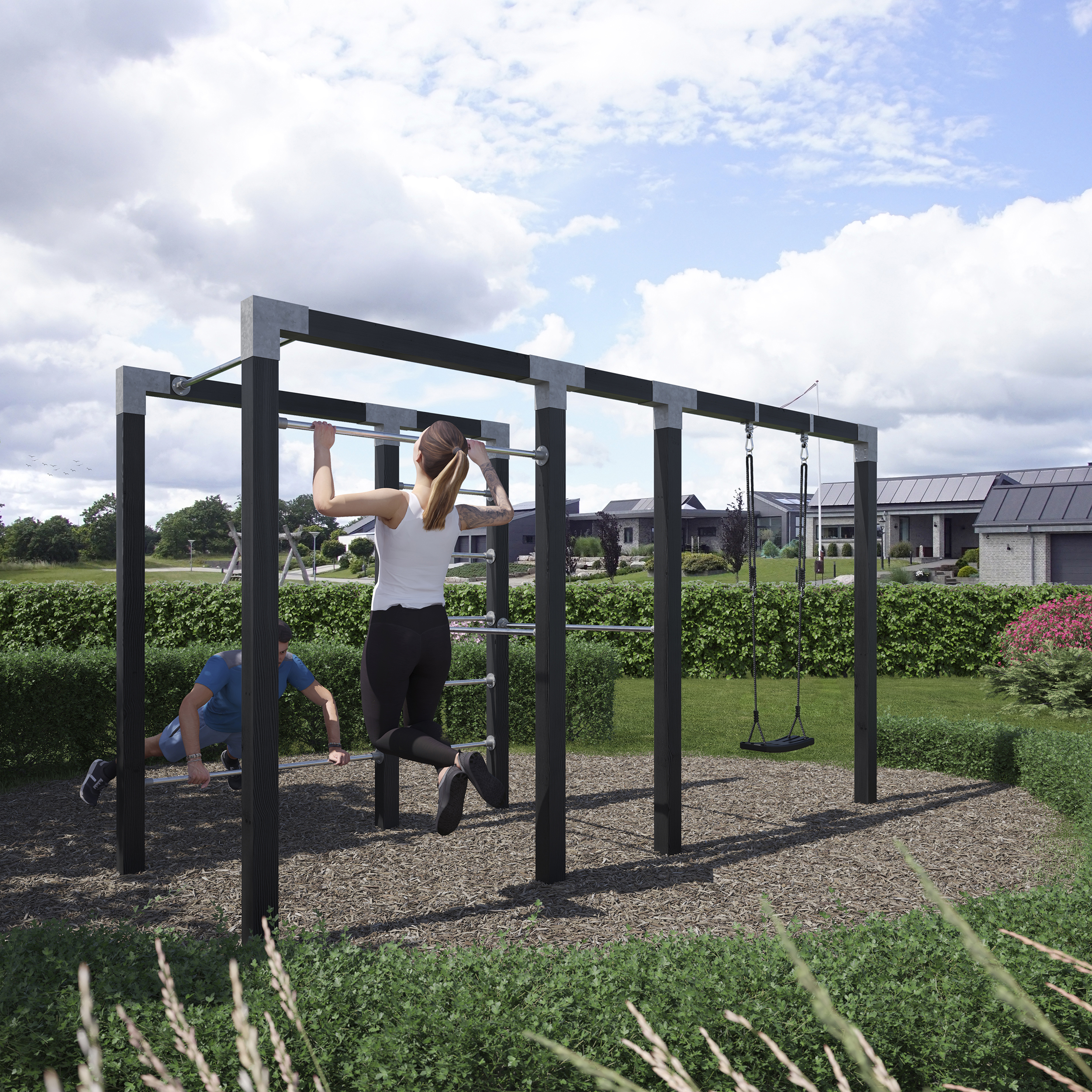 Outdoor Fitness Modell 3 Schwarz