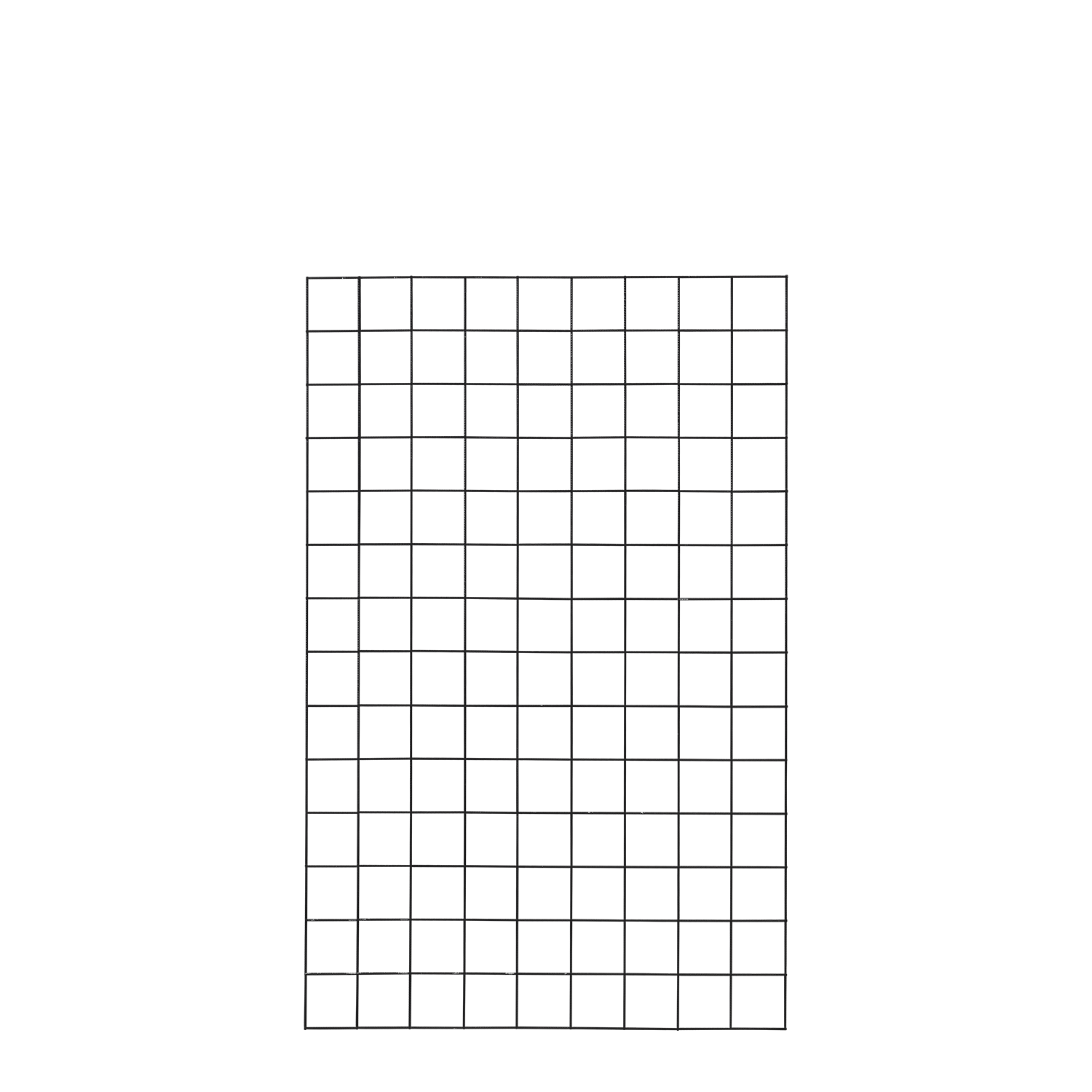 Stahlspalier aus pulverbeschichtetem schwarzen Stahl 90×140 cm