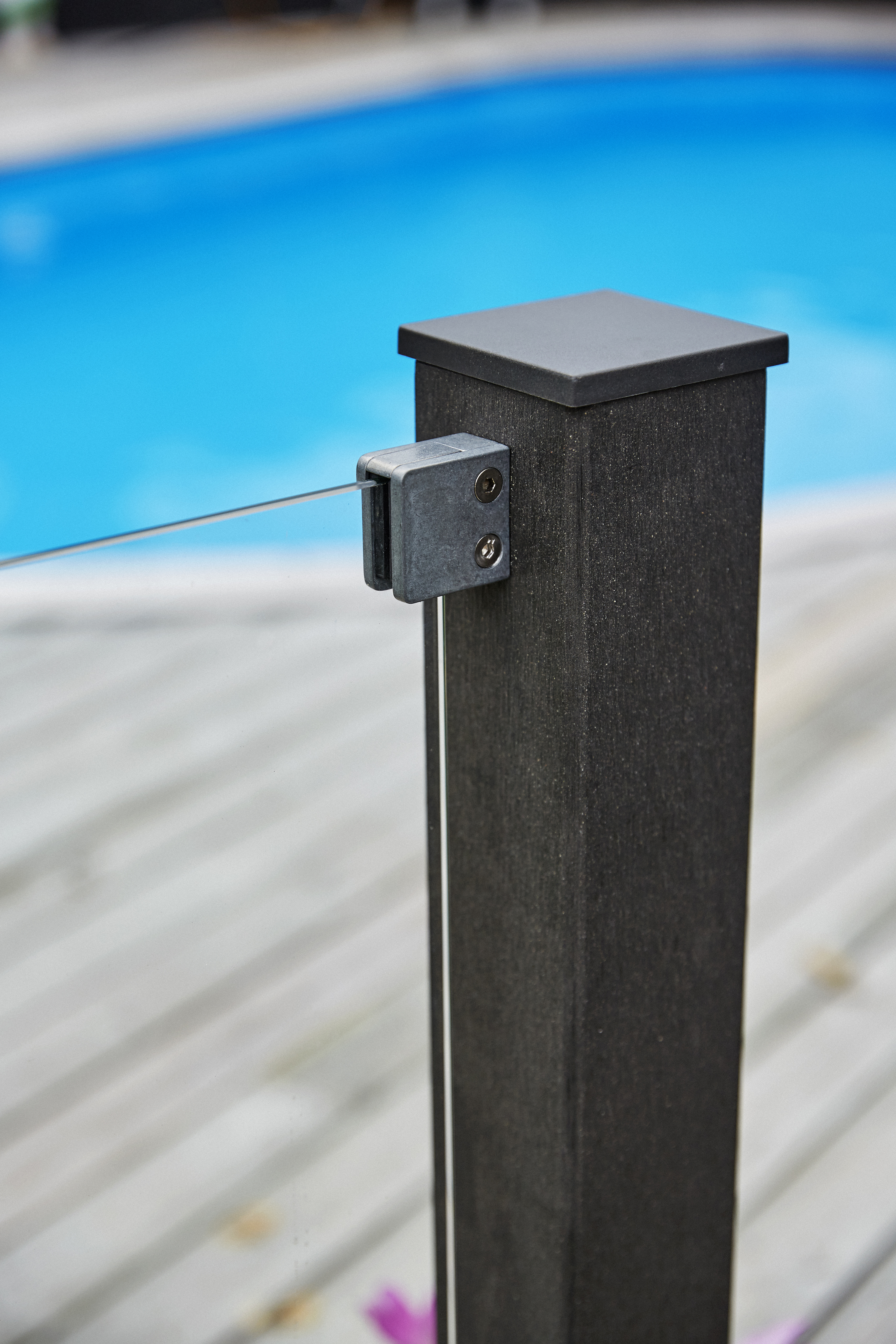 WPC Pfosten mit Stahlkern 9 x 9 x 153 cm