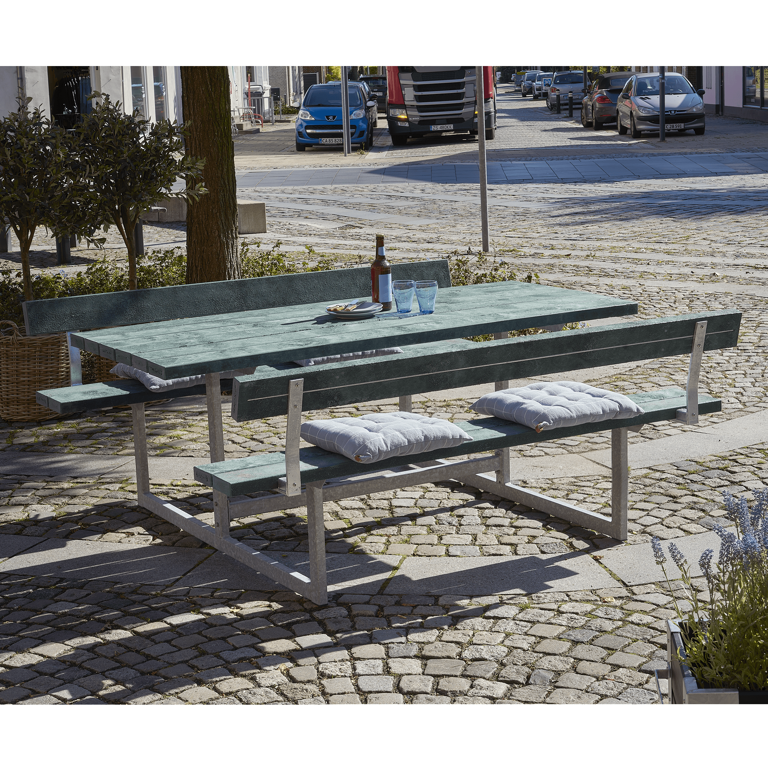 Basic Kombimöbel mit 2 Rückenlehnen 177 cm ReTex Grün