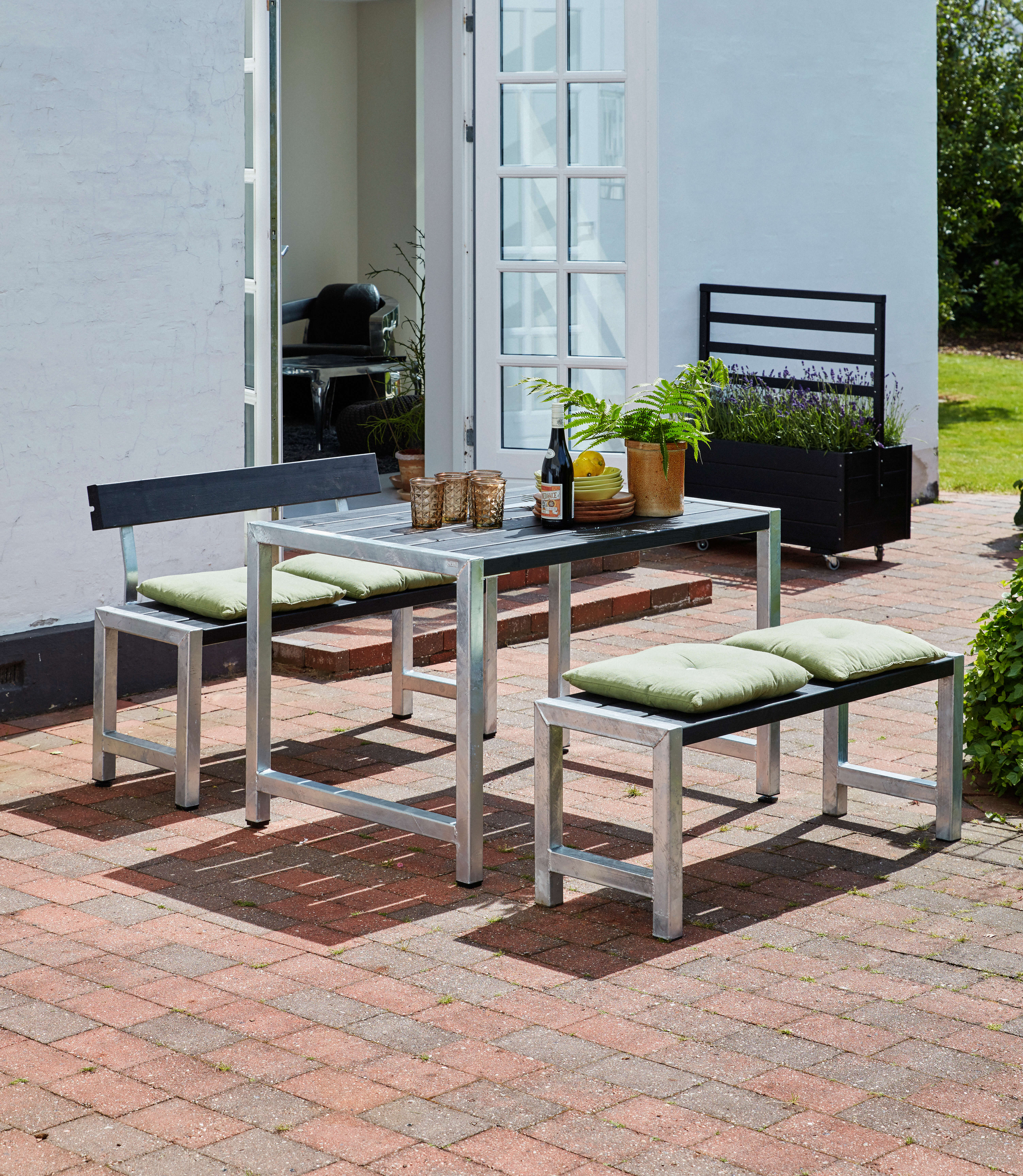 Cafébank 127 cm Schwarz