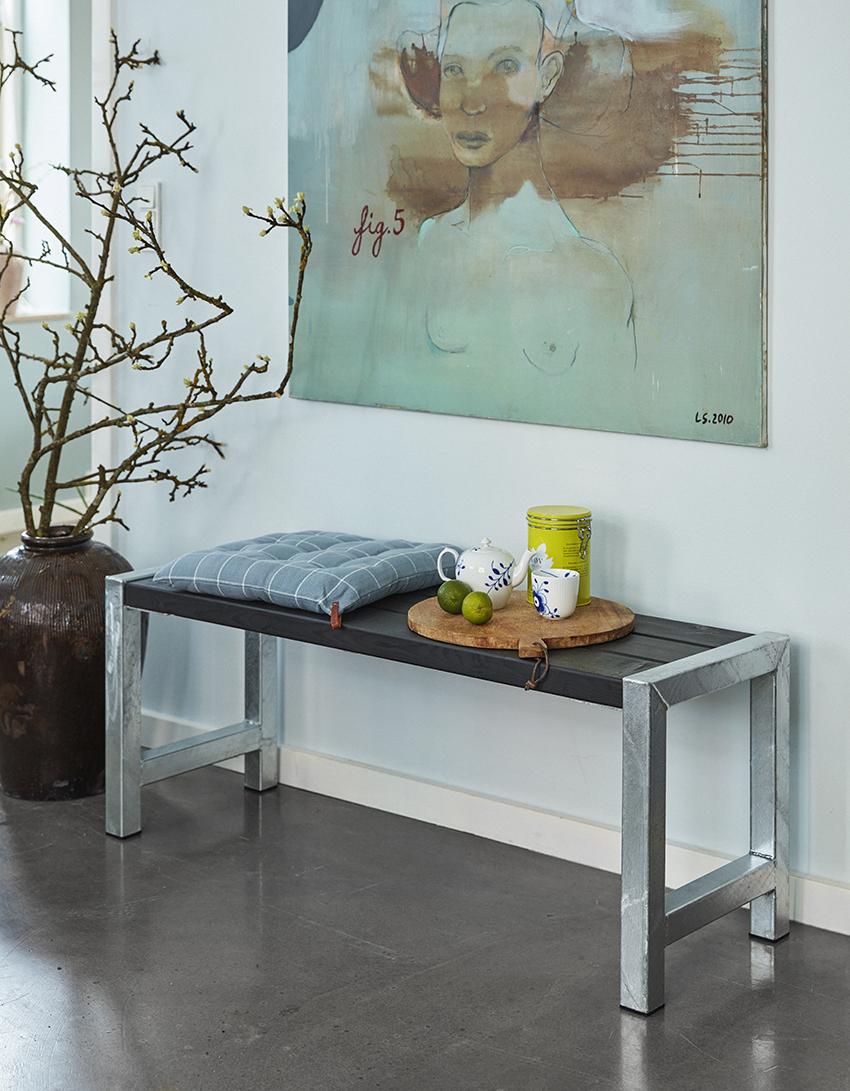 Cafébank 127 cm Schwarz