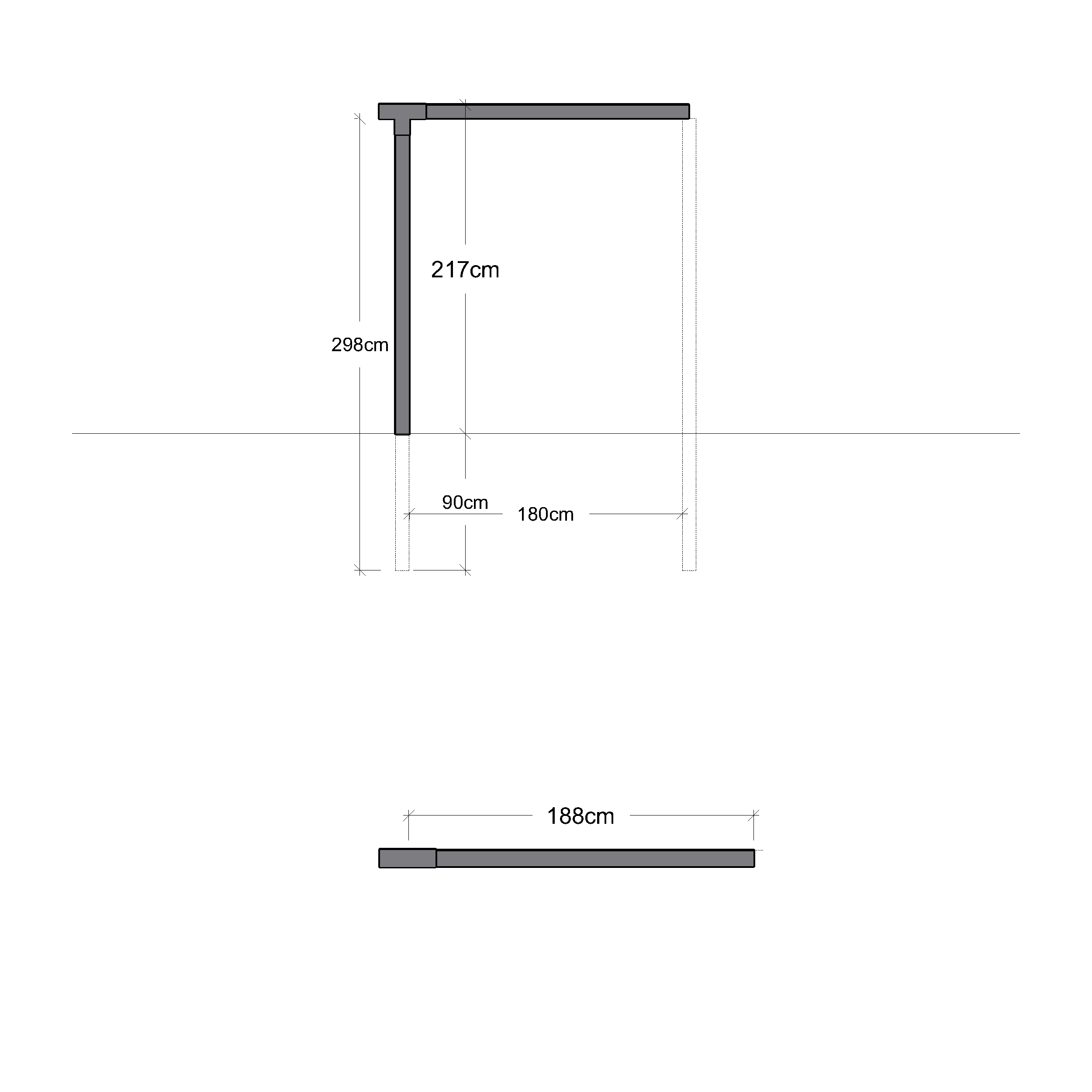 Einzelne Pergola Verlängerungsmodul Schwarz