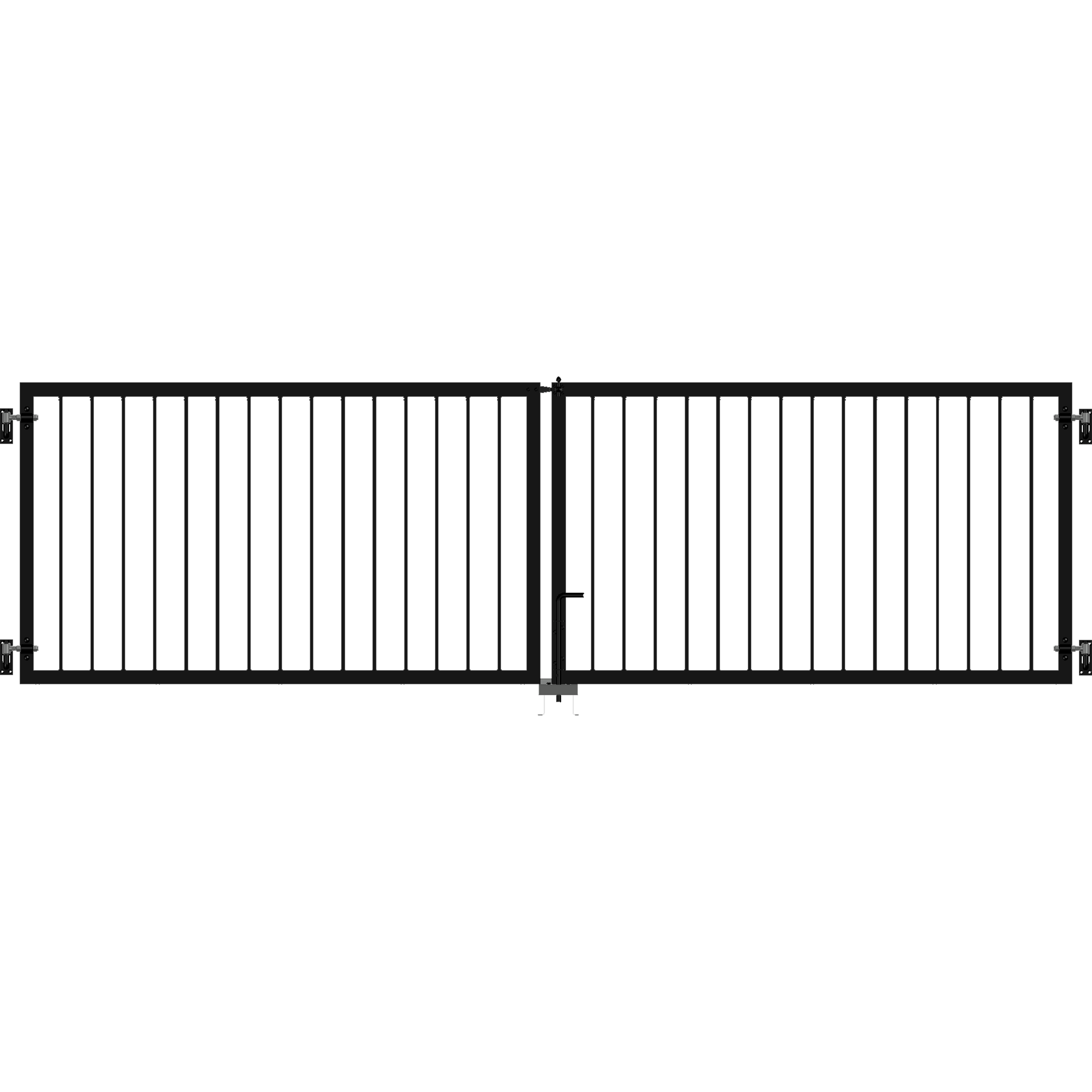 Basic Doppeltor 300x85 cm Schwarz