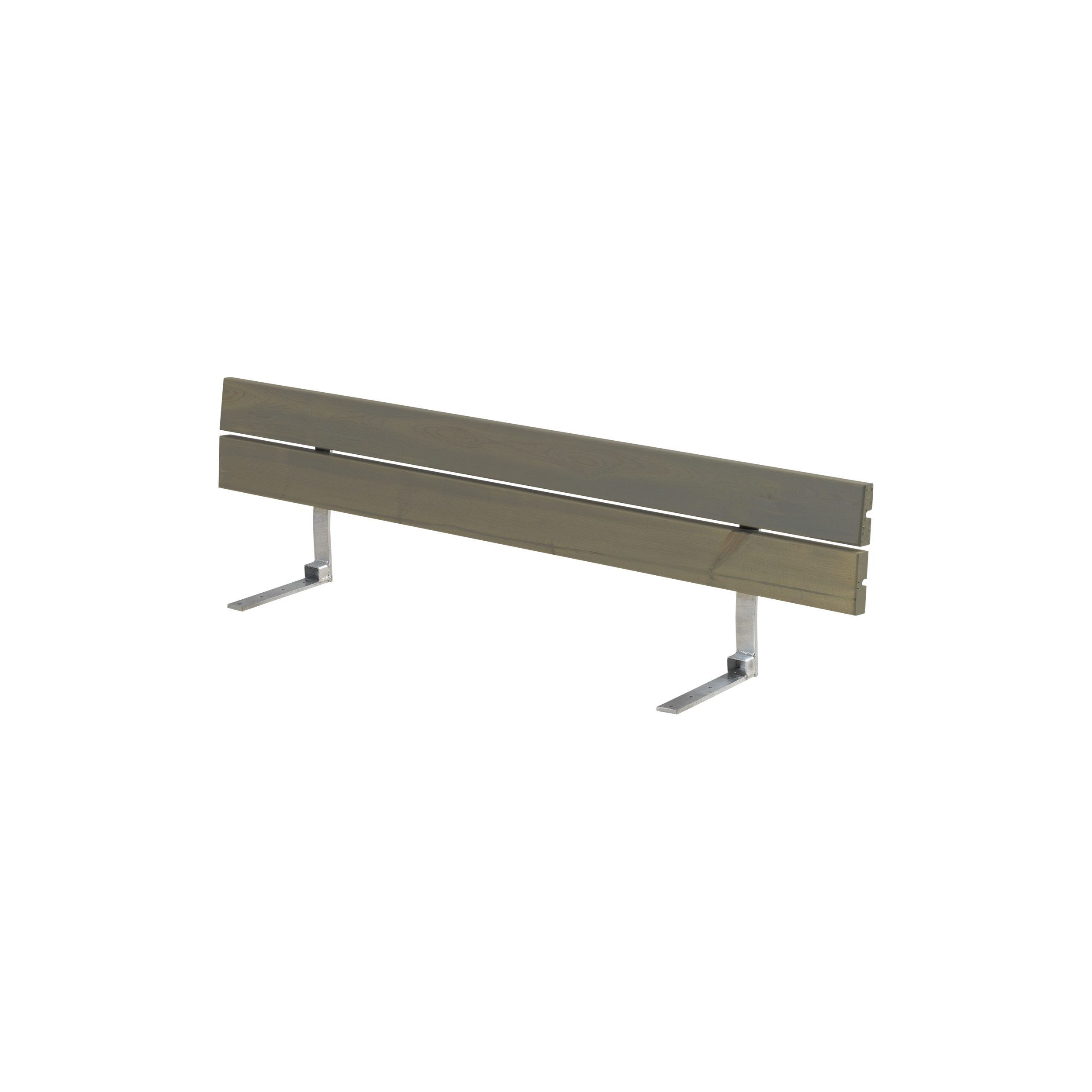Rückenlehne  mit Beschlag (für Plankenbank) 166 cm Graubraun