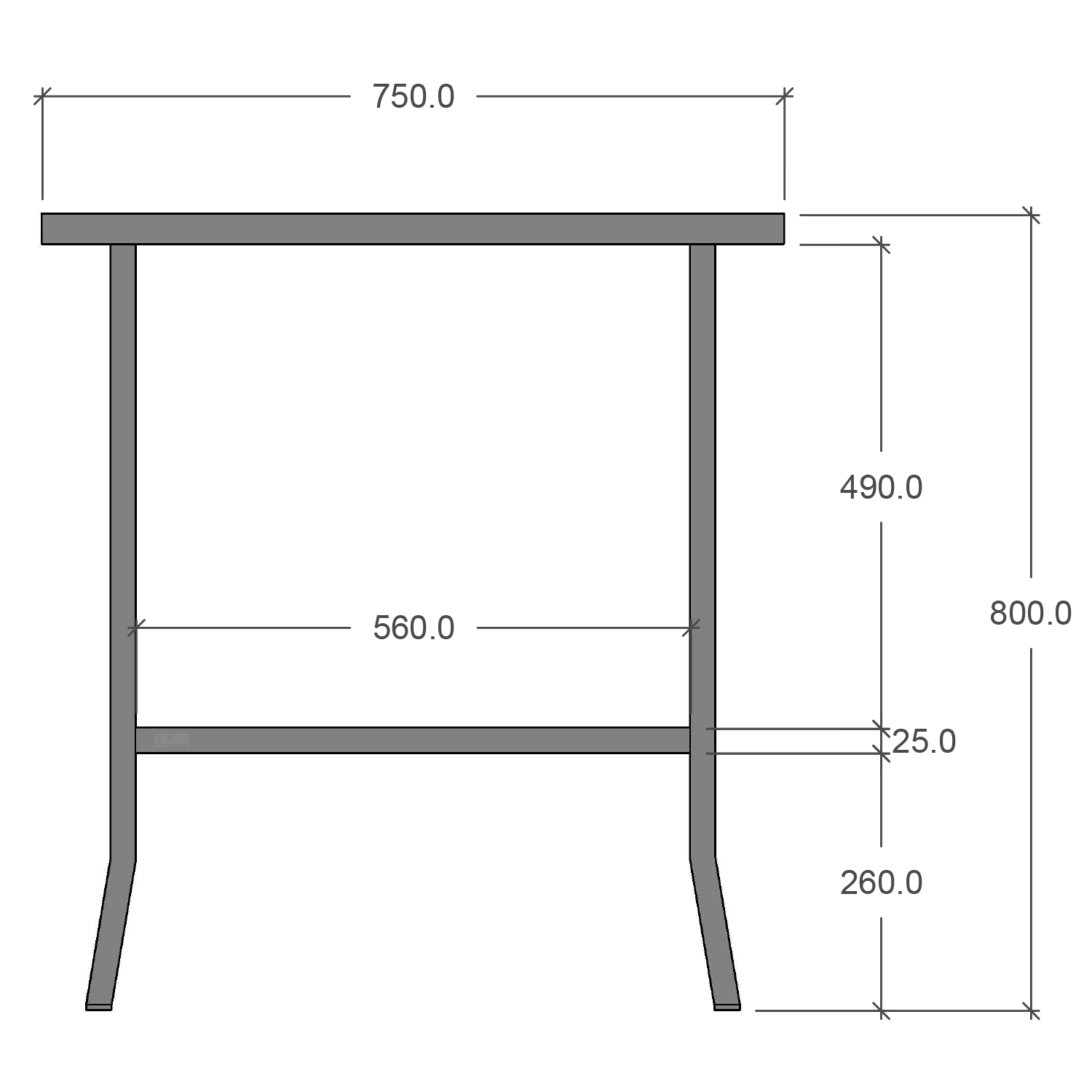 Pflanzen- oder Anrichtetisch 75 cm